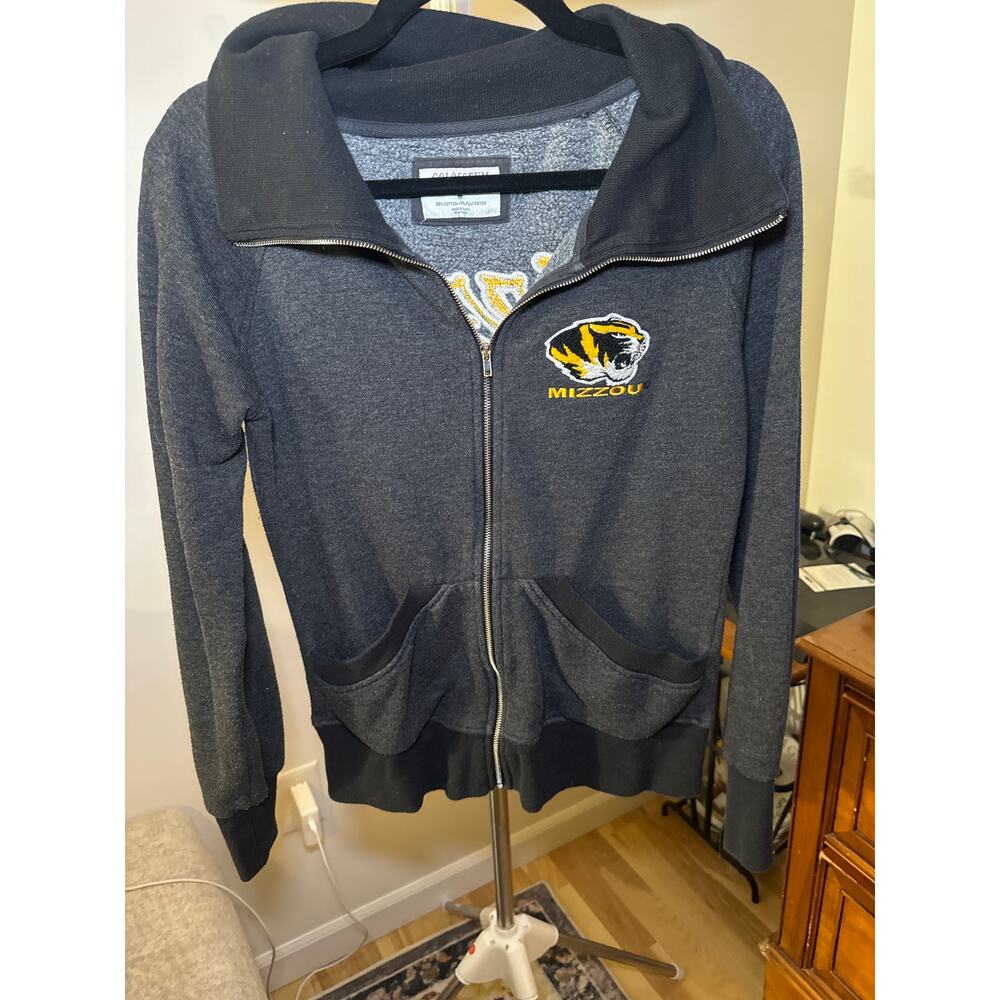 Mizzou Sweater Zip-Up Sweatshirt Jacket Long Sleeve Pullover Sweatshirt Size M